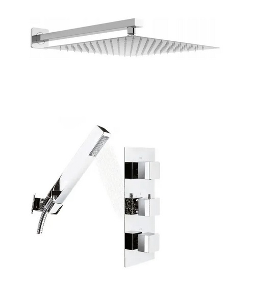 Душевая система скрытого монтажа Rea Brito с термостатом хром REA-P0801KPL-D