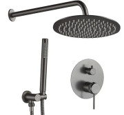 Душевая система скрытого монтажа Rea Lungo Grip со смесителем графит REA-P8958