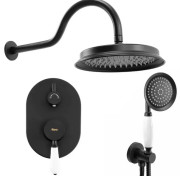 Душевая система скрытого монтажа Rea Serra со смесителем черный REA-B1143