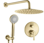 Душова система прихованого монтажу Rea Ontario із змішувачем матове золото REA-P5502