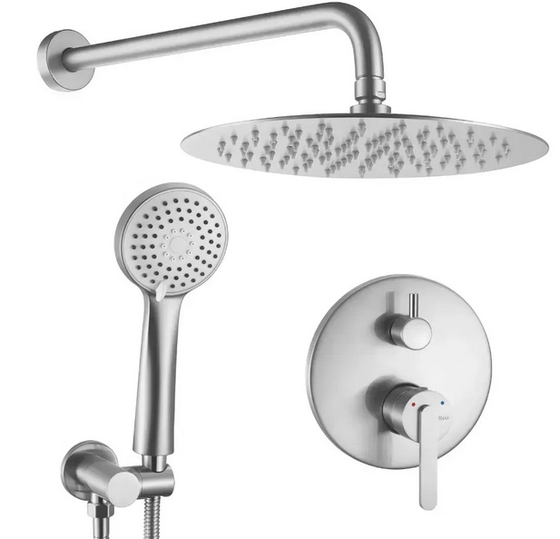 Душова система прихованого монтажу Rea Ontario із змішувачем нікель REA-P5503