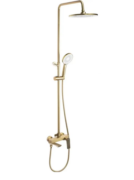 Душова стійка для ванни Rea Avalon із змішувачем матове золото REA-P2400