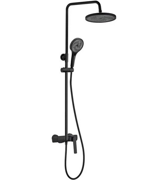 Душевая стойка для ванны Rea Rebel со смесителем черный REA-P2416