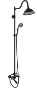 Душевая стойка для ванны Rea Bergamo со смесителем черный REA-P5001