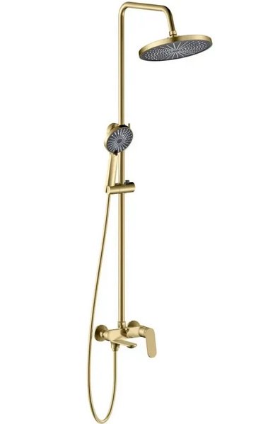 Душевая стойка для ванны Rea Marco со смесителем матовое золото REA-P8548