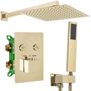 Душевая система скрытого монтажа Rea Davis с термостатом золото REA-P6324