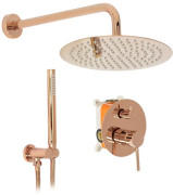 Душова система прихованого монтажу Rea Lungo із змішувачем рожеве золото REA-P4111