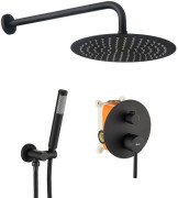 Душевая система скрытого монтажа Rea Lungo со смесителем черный REA-P4100