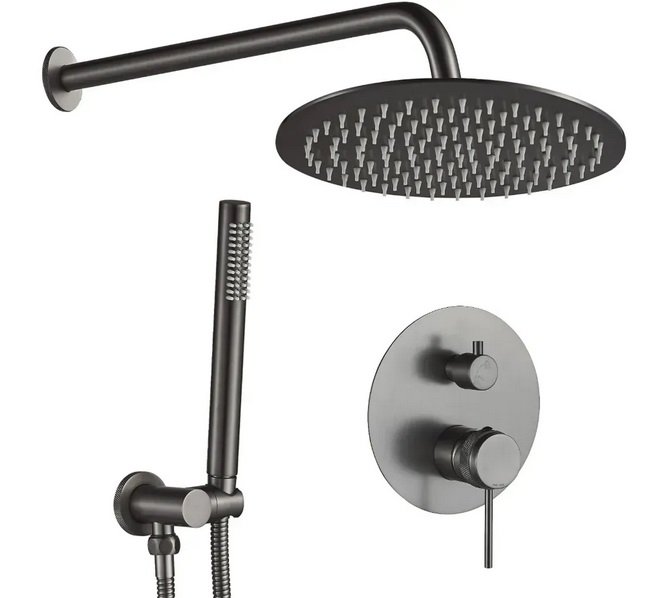 Душова система прихованого монтажу Rea Lungo Grip із змішувачем графіт REA-P8958