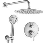 Душевая система скрытого монтажа Rea Ontario со смесителем никель REA-P5503