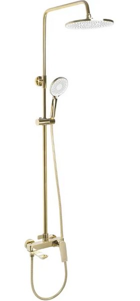Душевая стойка для ванны Rea Avalon со смесителем золото REA-P8812