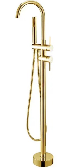 Змішувач для ванної Rea Ortis з душовим гарнітуром золото REA-B7430