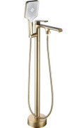 Смеситель для ванной Rea Hass напольный с душевым гарнитуром матовое золото REA-B6404