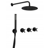 Душова система прихованого монтажу Rea Exit із змішувачем чорний REA-P8000