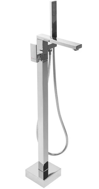 Змішувач для ванної Rea Tery підлоговий з душовим гарнітуром хром REA-B5305