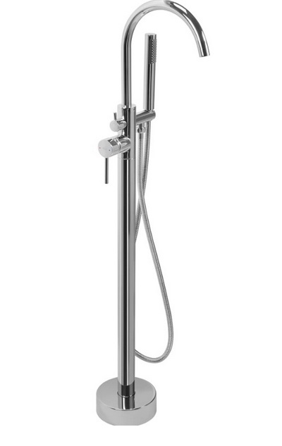 Смеситель для ванной Rea Mono напольный с душевым гарнитуром хром REA-B2715