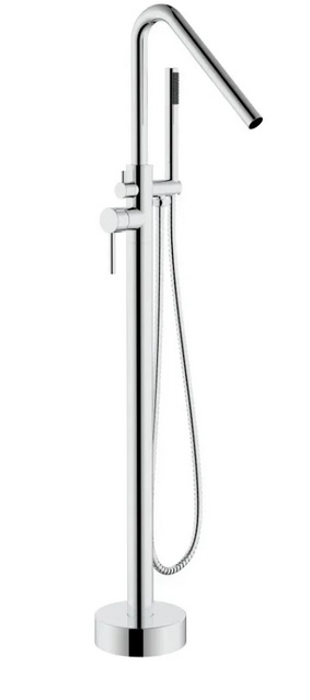 Смеситель для ванной Rea Aras напольный с душевым гарнитуром хром REA-B2718