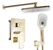 Душевая система скрытого монтажа Rea Moby со смесителем золото REA-P2405