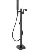 Змішувач для ванної кімнати Rea Carat підлоговий з душовим гарнітуром чорний REA-B5423