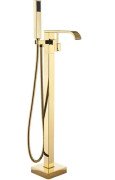Смеситель для ванной Rea Carat напольный с душевым гарнитуром золото REA-B5231