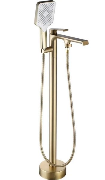 Змішувач для ванної кімнати Rea Hass з душовим гарнітуром матове золото REA-B6404