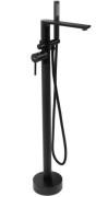Змішувач для ванної кімнати Rea Flores підлоговий з душовим гарнітуром чорний REA-B2711