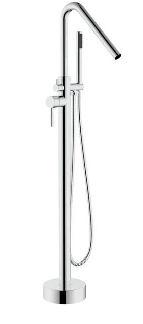 Змішувач для ванної кімнати Rea Aras підлоговий з душовим гарнітуром хром REA-B2718