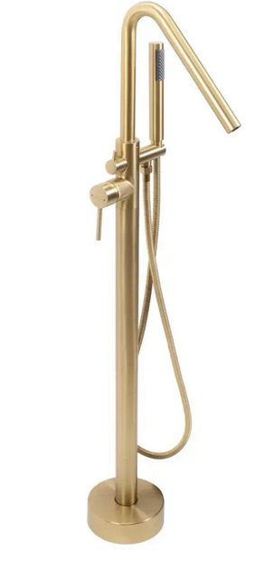 Змішувач для ванної кімнати Rea Aras з душовим гарнітуром матове золото REA-B2719