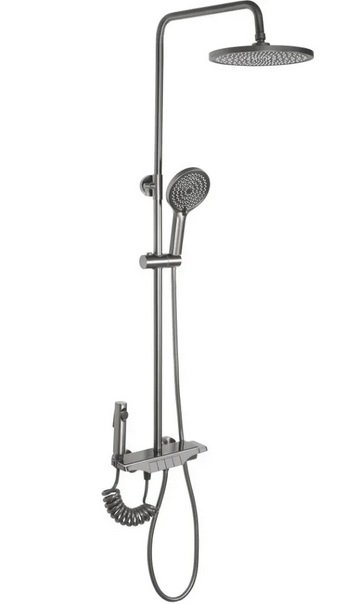 Душевая стойка для ванны Rea Savio с термостатом графит REA-P8412