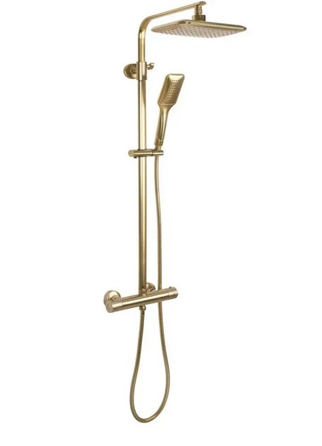 Душова стійка Rea Tom із термостатом матове золото REA-P5004