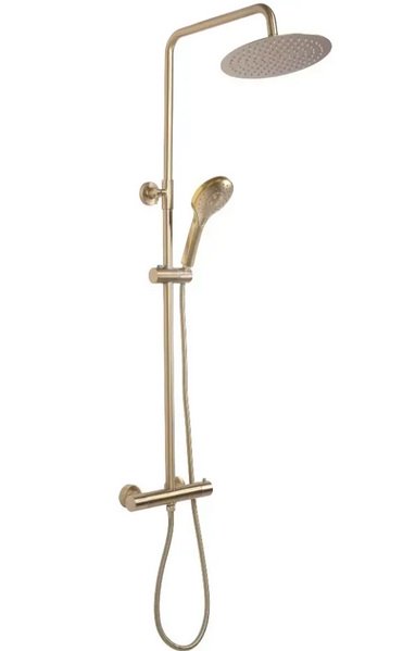 Душова стійка Rea Vincent із термостатом матове золото REA-P6602