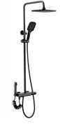 Душевая стойка для ванны Rea Rob с термостатом черный REA-P6627