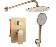 Душевая система скрытого монтажа Rea Verso со смесителем матовое золото REA-P9150