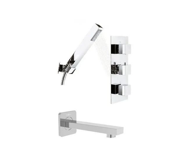 Смеситель для ванной Rea Hyper с душевым гарнитуром хром REA-B2059
