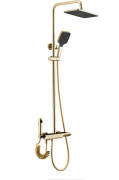 Душова стійка для ванни Rea Rob із термостатом золото REA-P6625