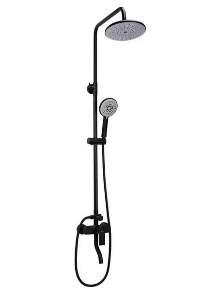 Душевая стойка для ванны Rea Verso со смесителем черный REA-P9145