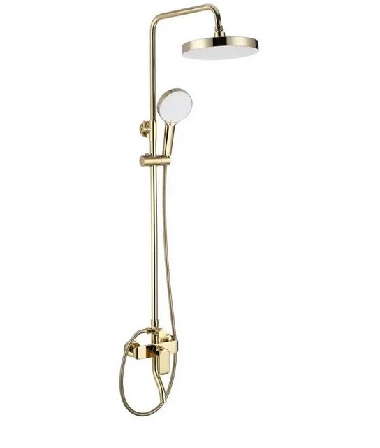 Душевая стойка для ванны Rea Bloom со смесителем золото REA-P9528