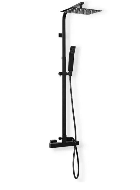 Душевая стойка Rea Milan с термостатом черный REA-P7000