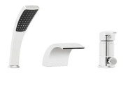 Смеситель на борт ванны Rea Riven однорычажный с душевым гарнитуром хром REA-B0457
