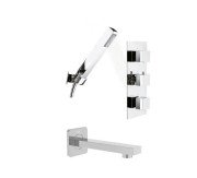 Смеситель для ванной Rea Hyper с душевым гарнитуром хром REA-B2059