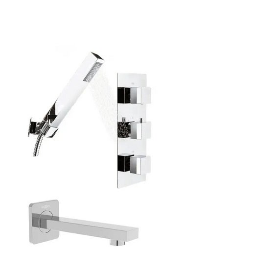 Смеситель для ванной Rea Brito с душевым гарнитуром хром REA-P0801KPL-W