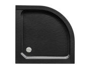 Душевой поддон Besco Alex Stone Effect New 90х90 см акрил черный #BAA-90-CN