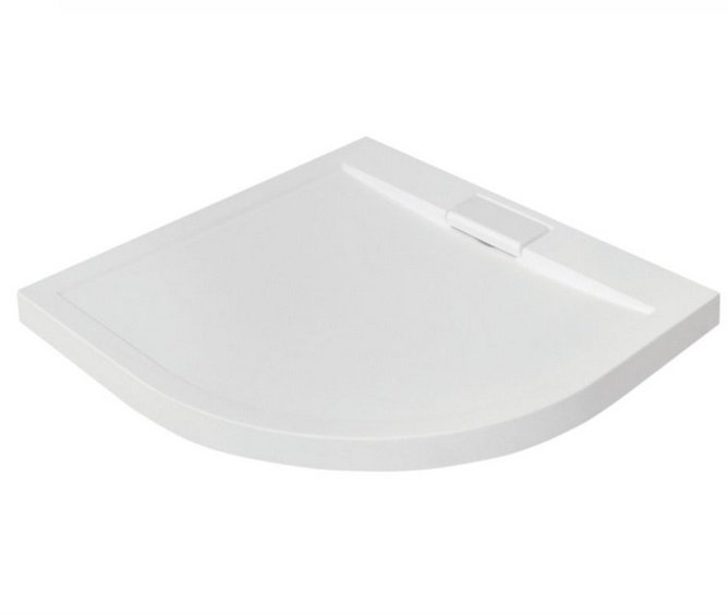 Душовий піддон Besco Axim Ultraslim 90х90 см акрил білий #BAX-90-NR