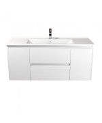 Тумба підвісна Мийдодир Сорренто 120-А з раковиною Creavit SU-120 ДСП/МДФ білий глянець 00-0006365