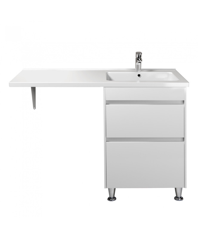 Тумба підлогова Мийдодір Wing 60-W з раковиною Rodeo R ДСП/МДФ білий глянець 00-0008280