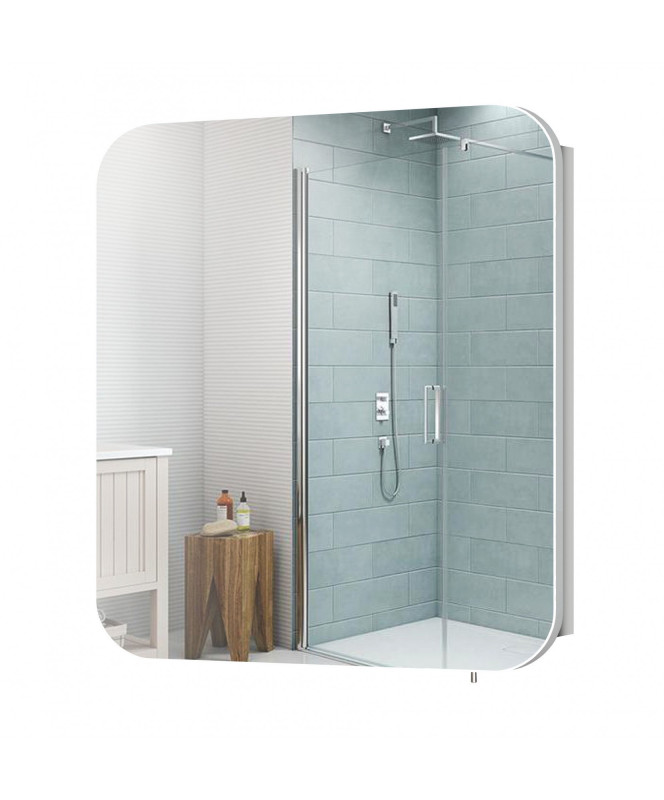 Зеркальный шкафчик Мойдодыр Сорренто 59х70,5 см ДСП белый мат 00-0006318