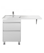 Тумба підлогова Мийдодір Wing 60-А-W з раковиною Rodeo L ДСП/МДФ білий глянець 00-0008279