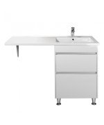 Тумба підлогова Мийдодір Wing 60-W з раковиною Rodeo R ДСП/МДФ білий глянець 00-0008280