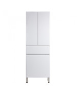 Пенал для ванної Мийдодір Палермо П-66-к 66х35х195 см ДСП/МДФ білий глянець 00-00005834