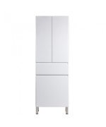 Пенал для ванної Мийдодір Палермо П-66-к 66х35х195 см ДСП/МДФ білий глянець 00-00005834